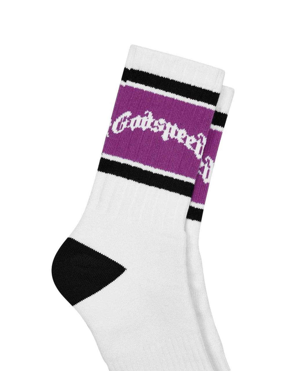 Godspeed OG Logo Striped Socks White/Purple