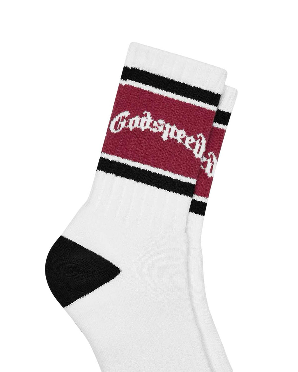 Godspeed OG Logo Striped Socks White/Red