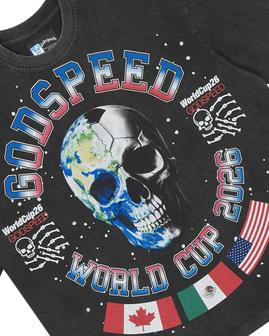 Godspeed Planet Futbol Tee Black
