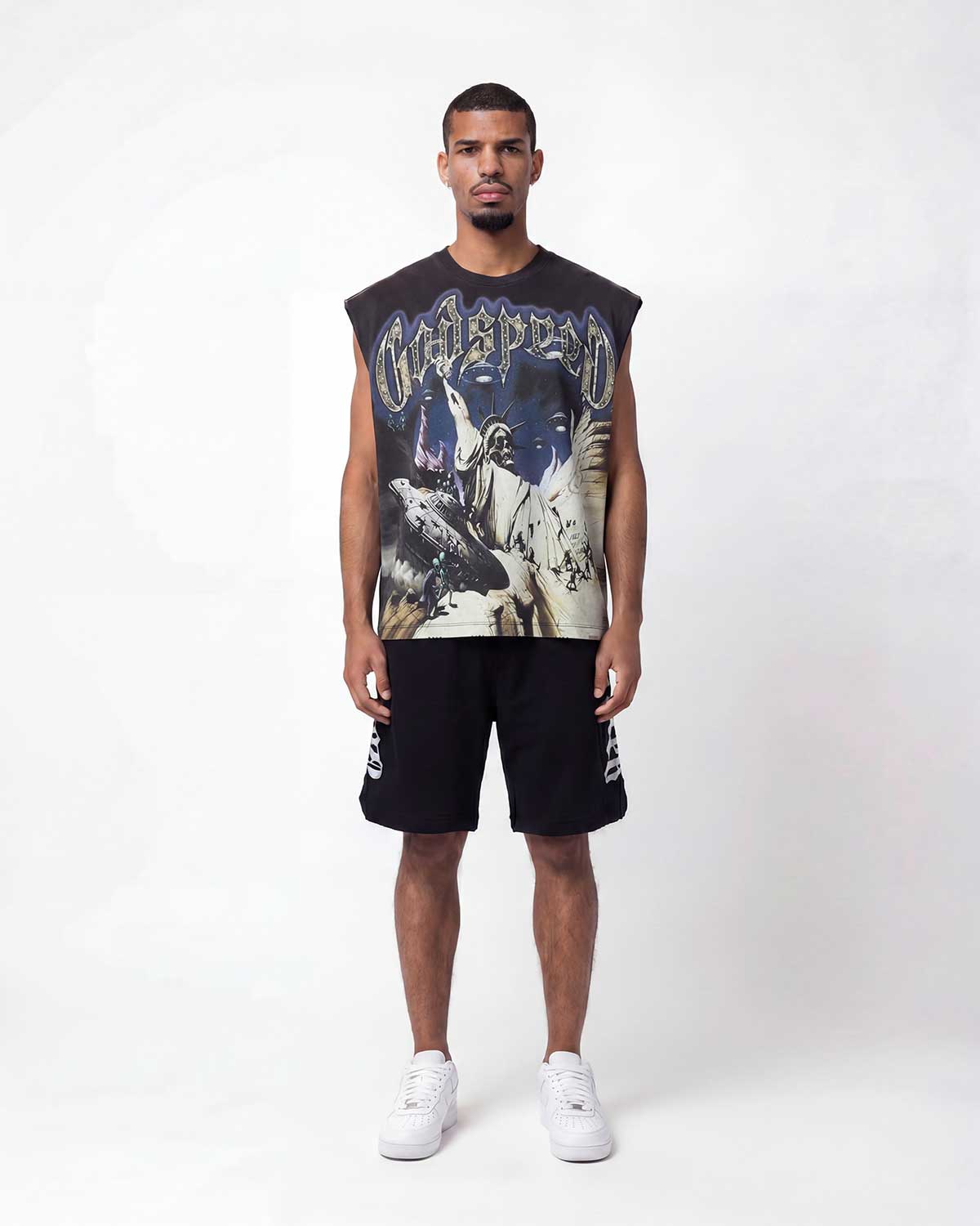 Godspeed The Landing Sleeveless Tee Black
