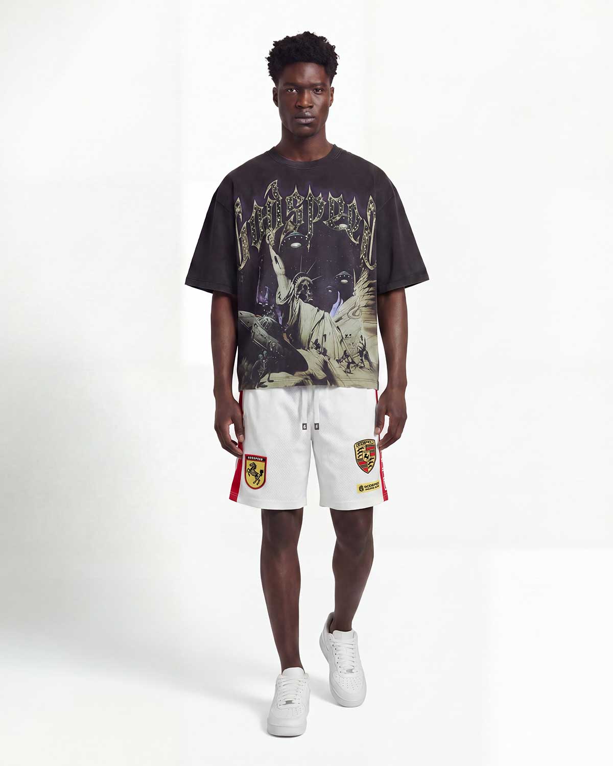 Godspeed GRC M.O. Shorts White/Black/Red