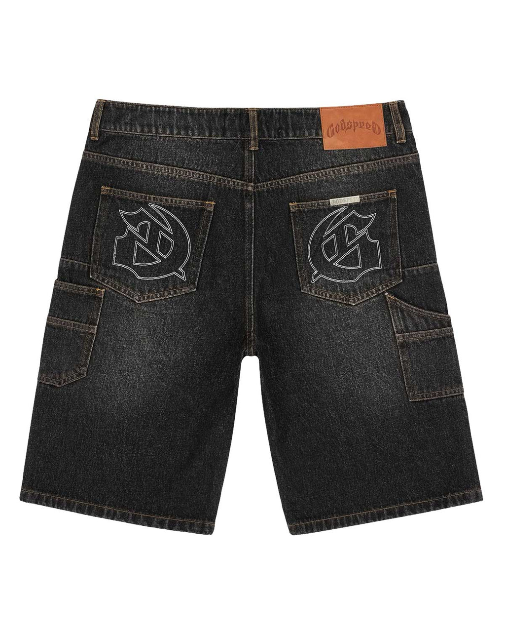 Godspeed Twin Panel Denim Shorts Black