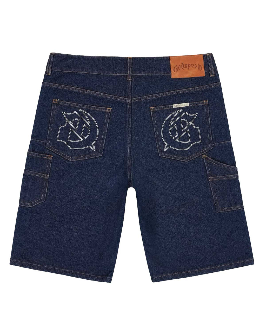 Godspeed Twin Panel Denim Shorts Raw Blue