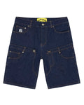 Godspeed Twin Panel Denim Shorts Raw Blue