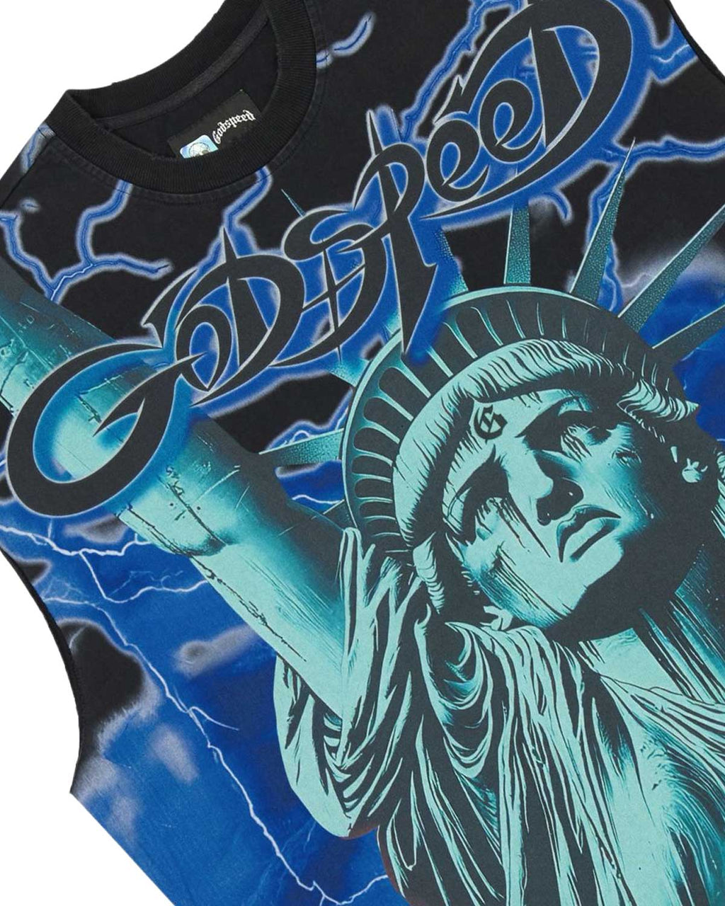 Godspeed Voltage Sleeveless Tee Black/Blue