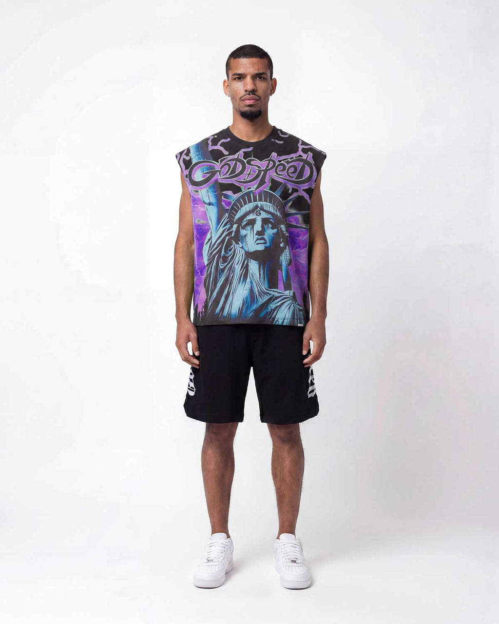 Godspeed Voltage Sleeveless Tee Black/Purple