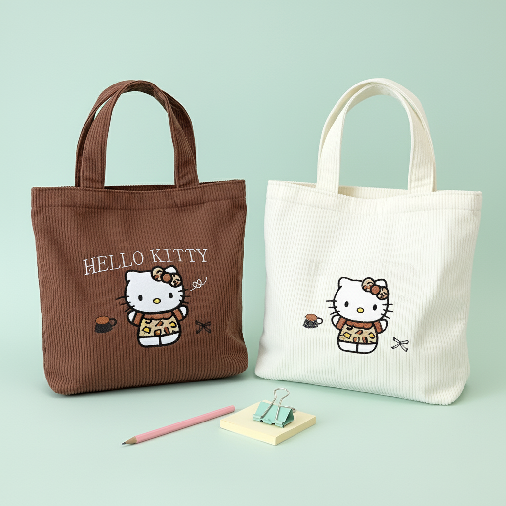 Hello Kitty Daily Corduroy Tote Bag
