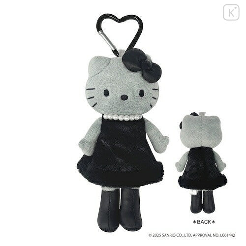 Japan SANRIO Sanrio NIC black and gray series long-legged kitty pendant love buckle
