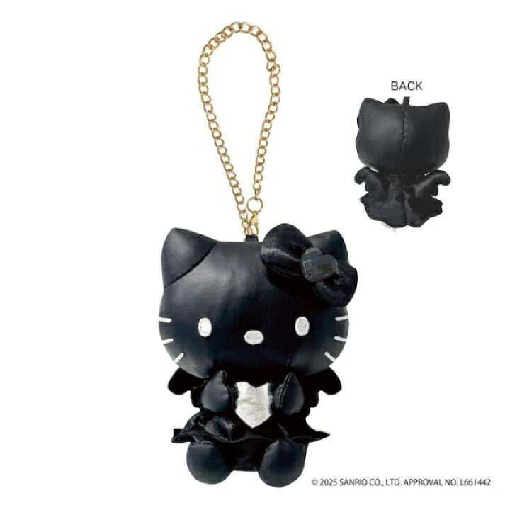 Sanrio (Japan) NIC Angel/Devil Kitty Keychain, Faux Leather, Chain