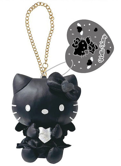 Sanrio (Japan) NIC Angel/Devil Kitty Keychain, Faux Leather, Chain