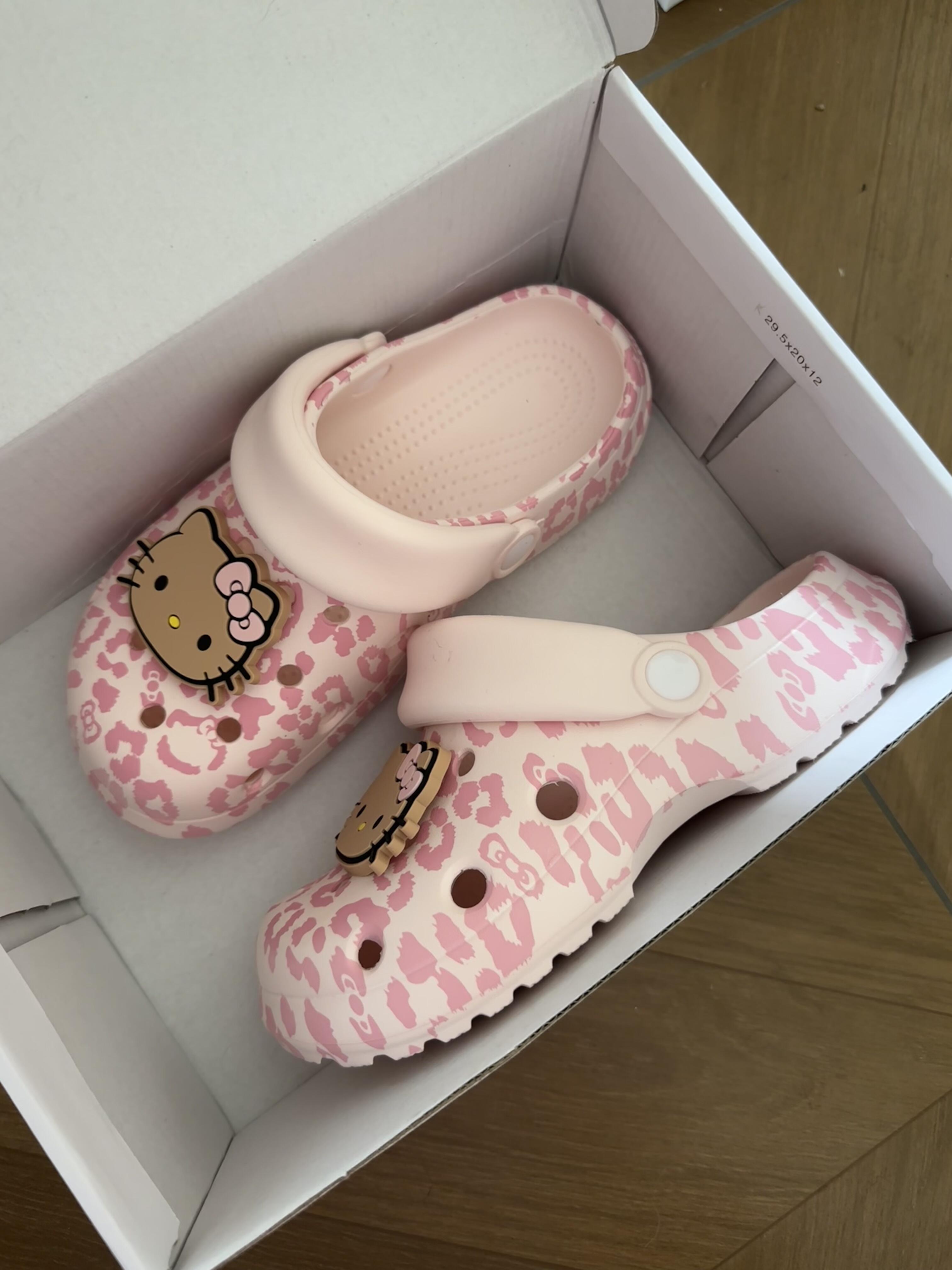 Hello Kitty Leopard Print Platform Clogs Slip Summer Sandals
