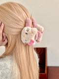 Hellokitty Plush Claw Clip for Thick Hair 2 Pcs