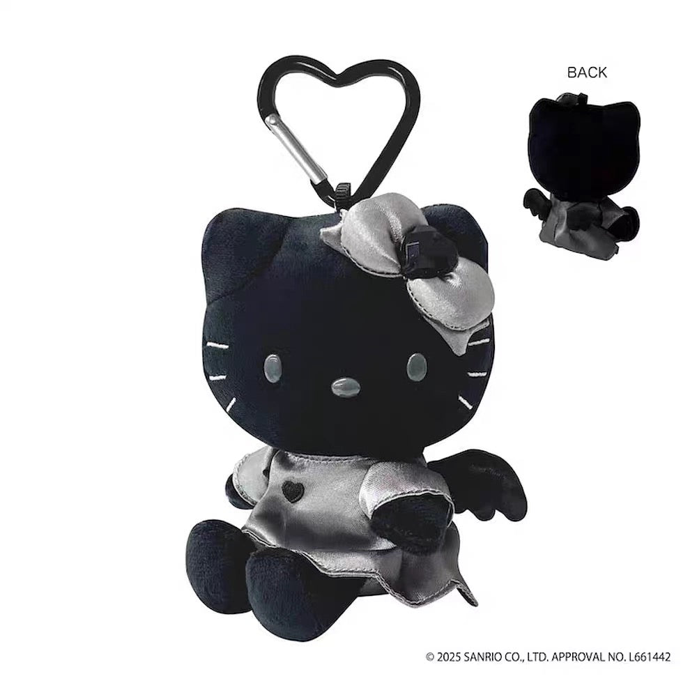 Sanrio (Japan) NIC Angel/Devil Kitty Keychain with Heart-Shaped Clasp