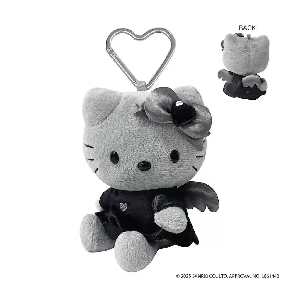 Sanrio (Japan) NIC Angel/Devil Kitty Keychain with Heart-Shaped Clasp