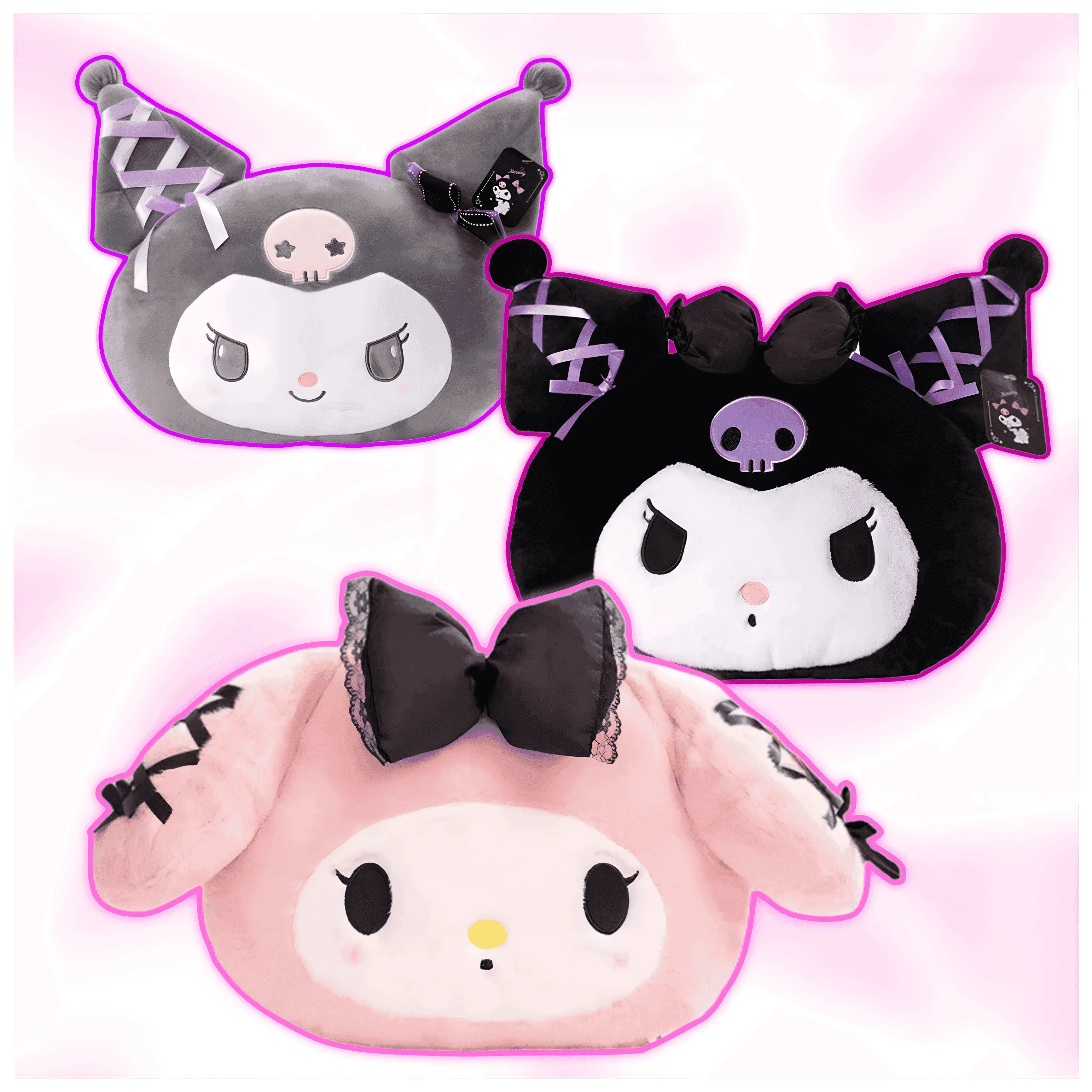 Kuromi & My Melody Gothic Pillow