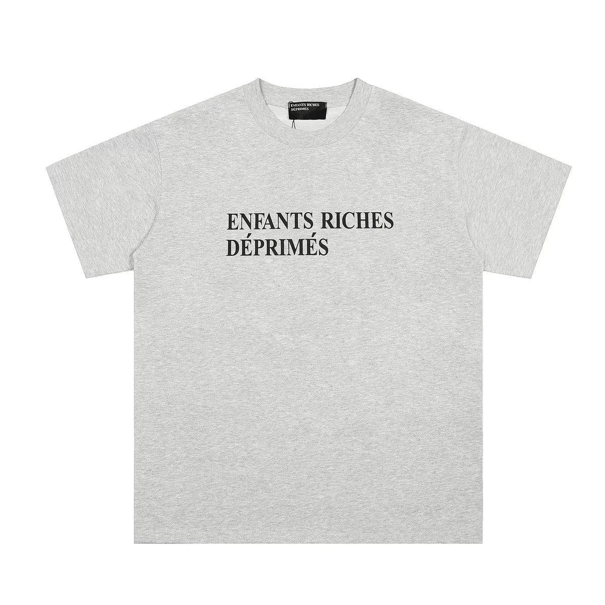 Enfants Riches Déprimés Slogan Print Unisex Minimalist Couple Crew Neck Tee