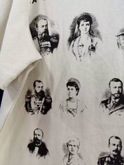 Enfants Riches Déprimés Commemorative Russian Royal Family Print Unisex Cotton Washed Aged Loose Short Sleeve Tee