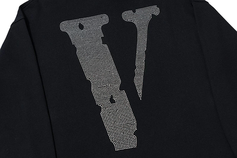 VLONE Friends Black Friday Diamond Logo Big V Loose Unisex Hip Hop Hoodie