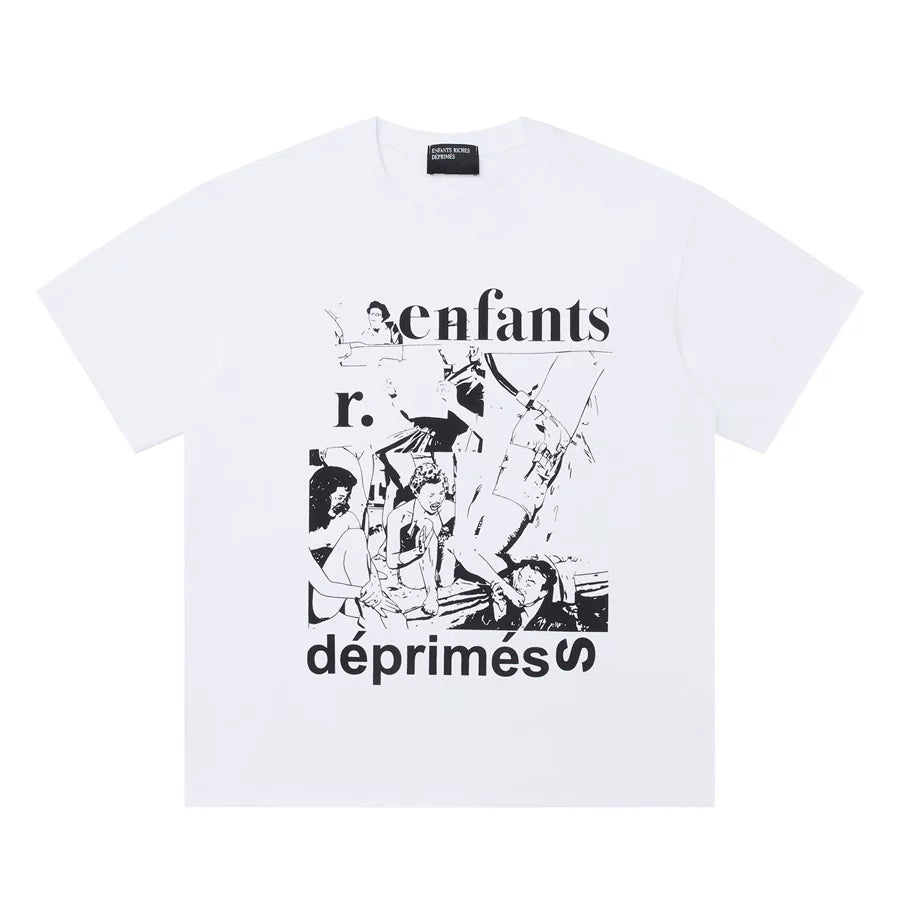 Enfants Riches Déprimés Niche High Street Unisex Loose Casual Short Sleeve Tee