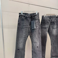 Enfants Riches Déprimés Black Magic Wash Distressed Ripped Unisex Loose Straight Leg Jeans