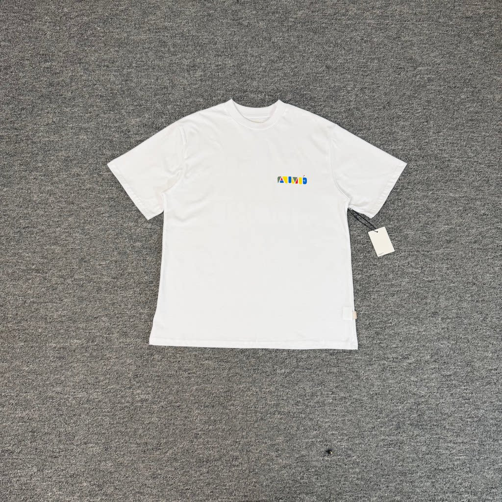 Aime Leon Dore Colorful Letter Print Pure Cotton Unisex Couple Crew Neck Tee
