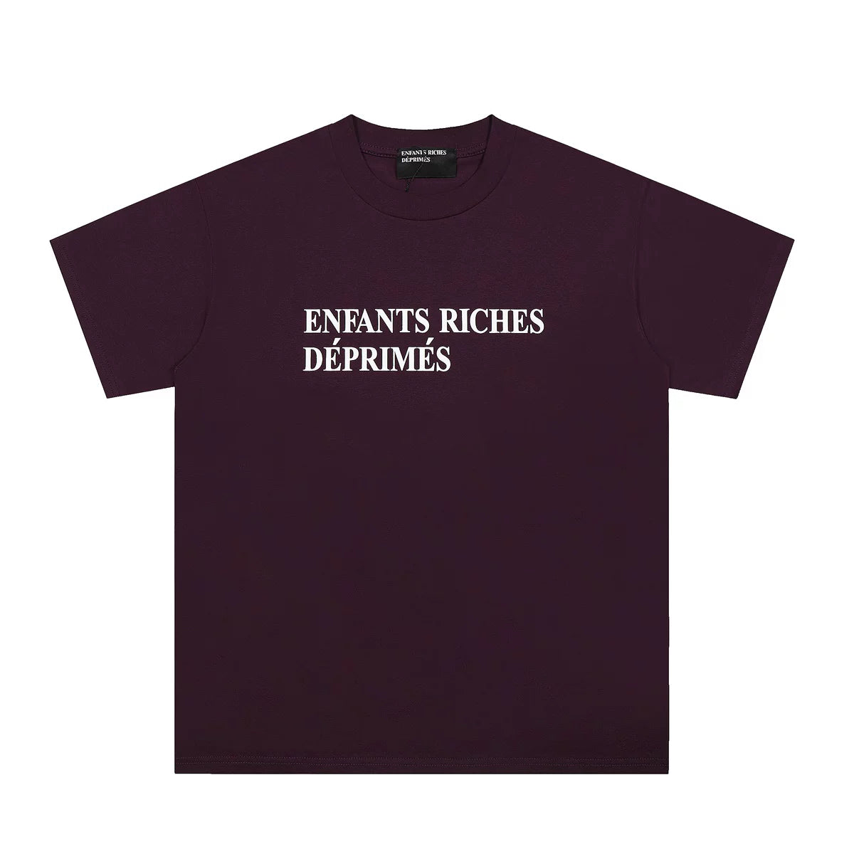 Enfants Riches Déprimés Slogan Print Unisex Minimalist Couple Crew Neck Tee