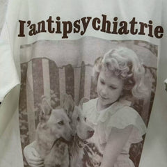 Enfants Riches Déprimés American Retro Contrast Splicing Letter Print Unisex Loose Short Sleeve Tee