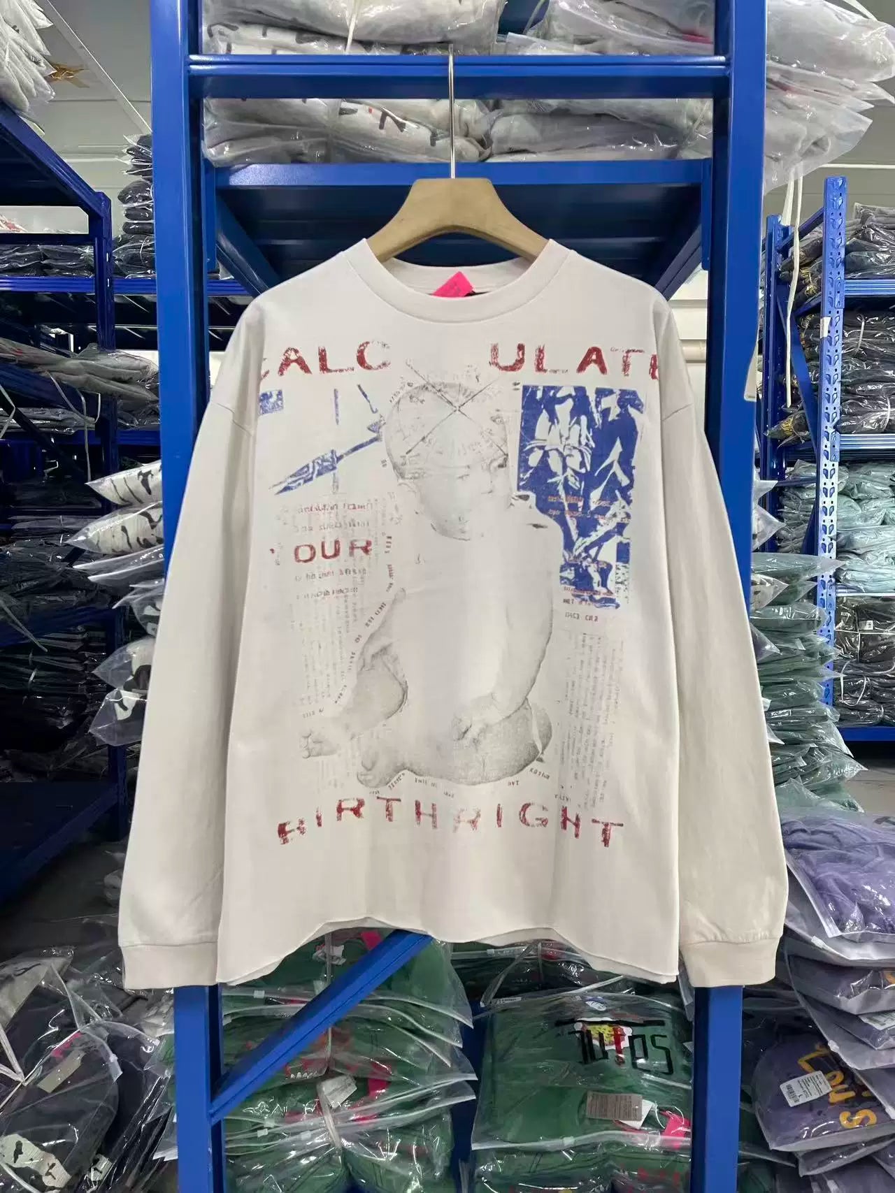 Enfants Riches Déprimés Washed Distressed OS Printed Pure Cotton Unisex Long Sleeve Tee