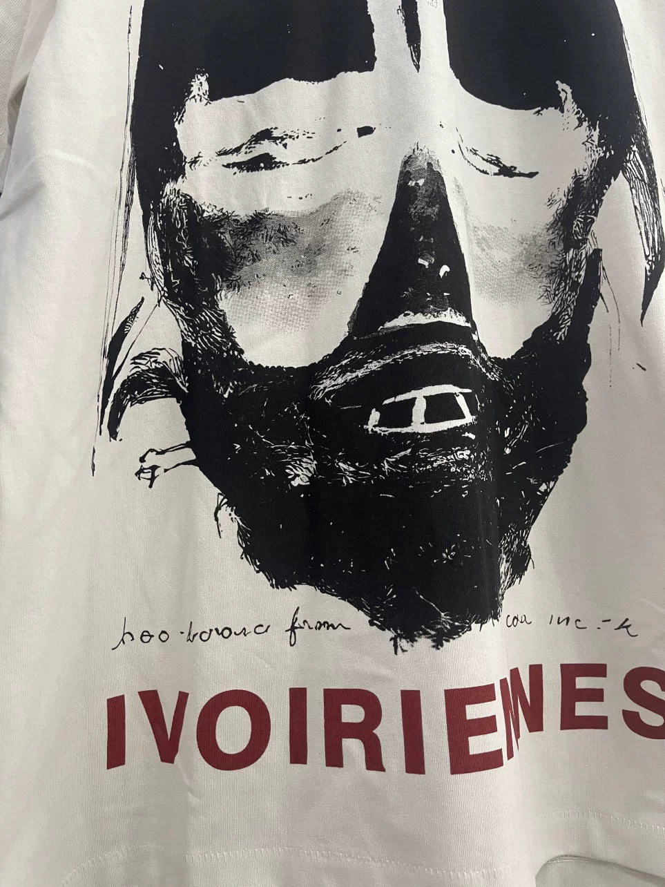 Enfants Riches Déprimés Portrait & Letter Print Unisex Loose American High Street Crew Neck Short Sleeve Tee