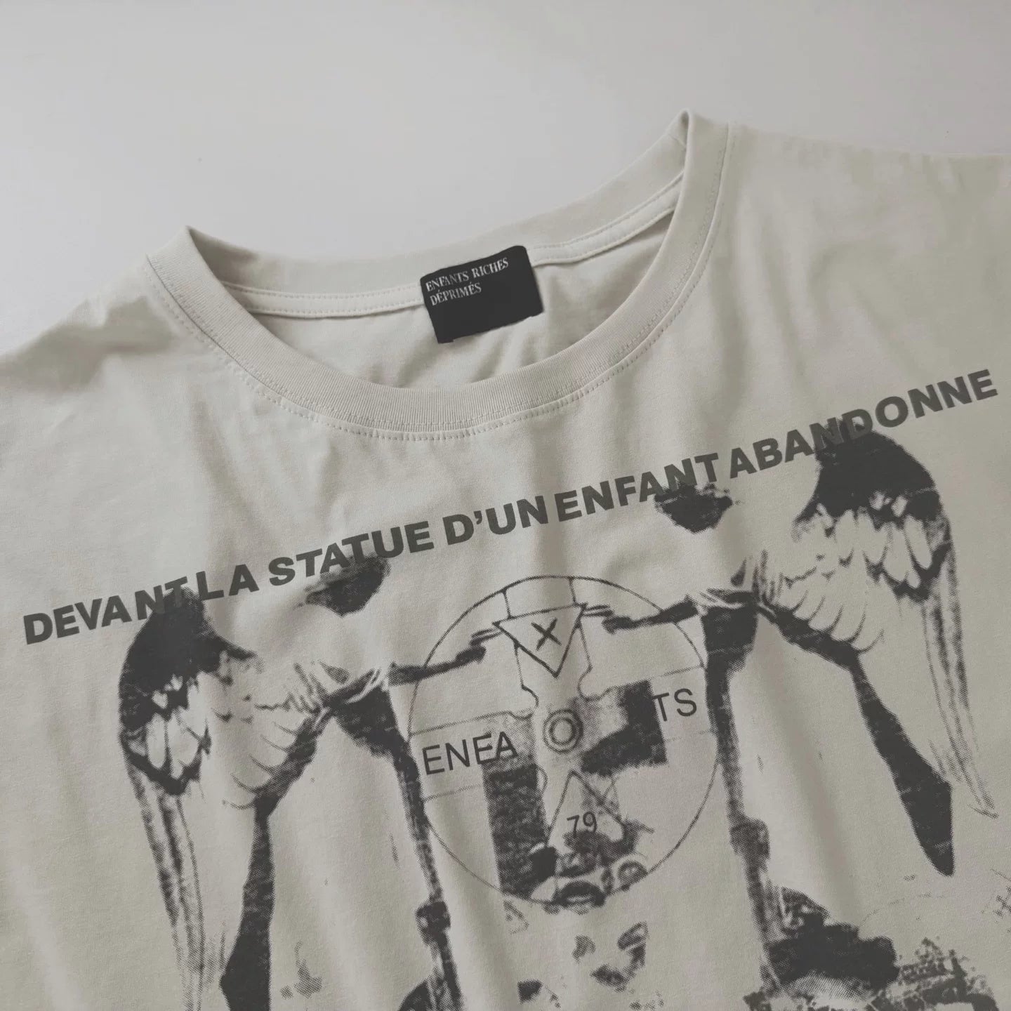 Enfants Riches Déprimés Nun Print Pure Cotton Thin Unisex Loose Casual Short Sleeve Tee