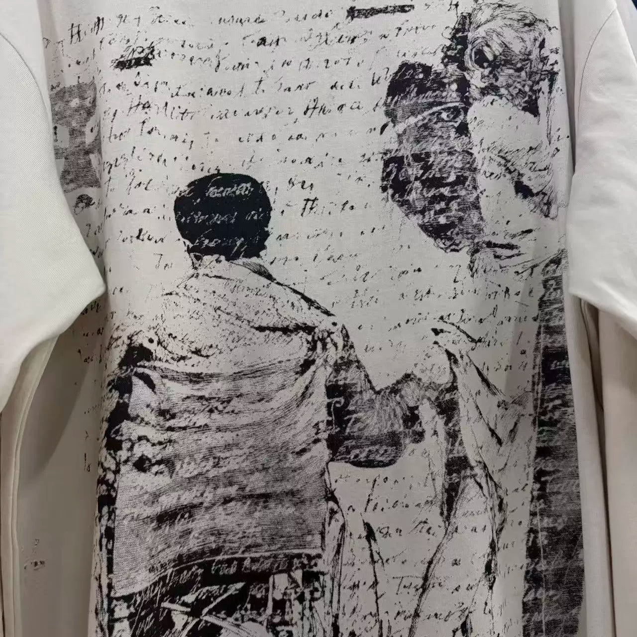 Enfants Riches Déprimés Vintage Worn Distressed Letter Print Unisex Loose Long Sleeve Tee