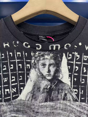 Enfants Riches Déprimés American Portrait Letter Print Loose Washed Unisex Short Sleeve T‑Shirt