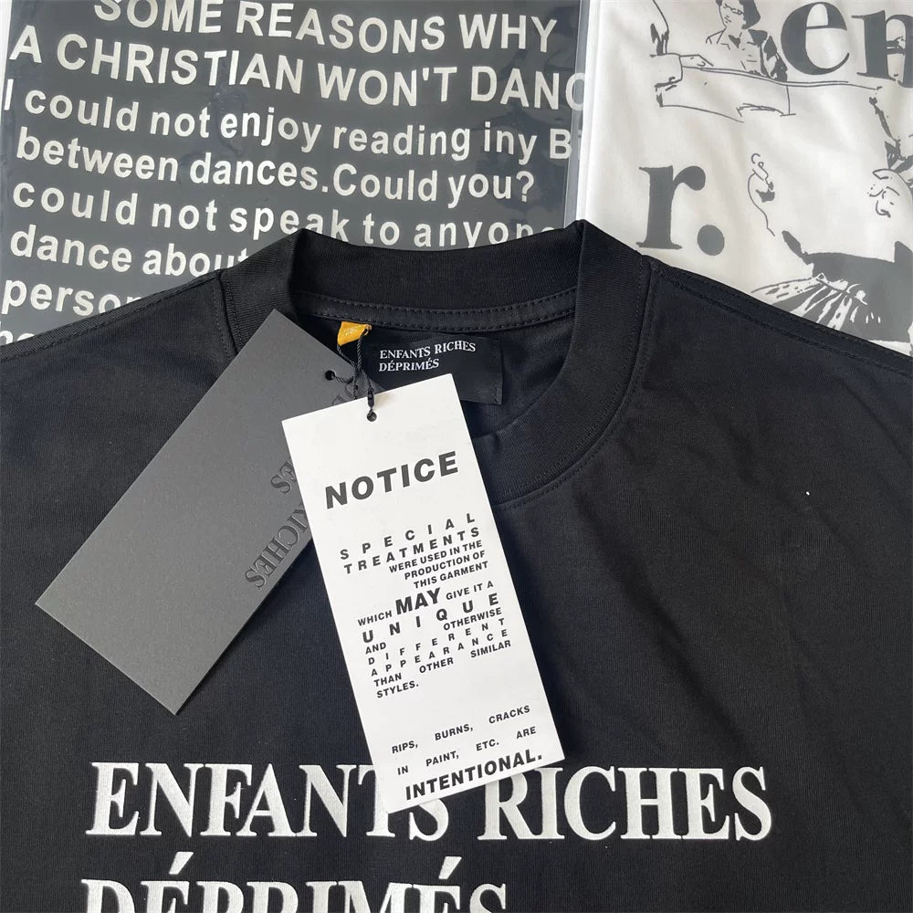 Enfants Riches Déprimés Classic Slogan Print Shoulder Sweat Unisex Loose Crew Neck Sleeveless Tank Top