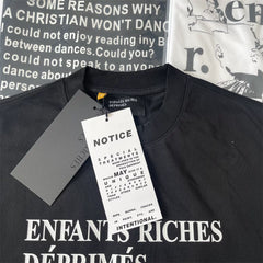 Enfants Riches Déprimés Classic Slogan Print Shoulder Sweat Unisex Loose Crew Neck Sleeveless Tank Top