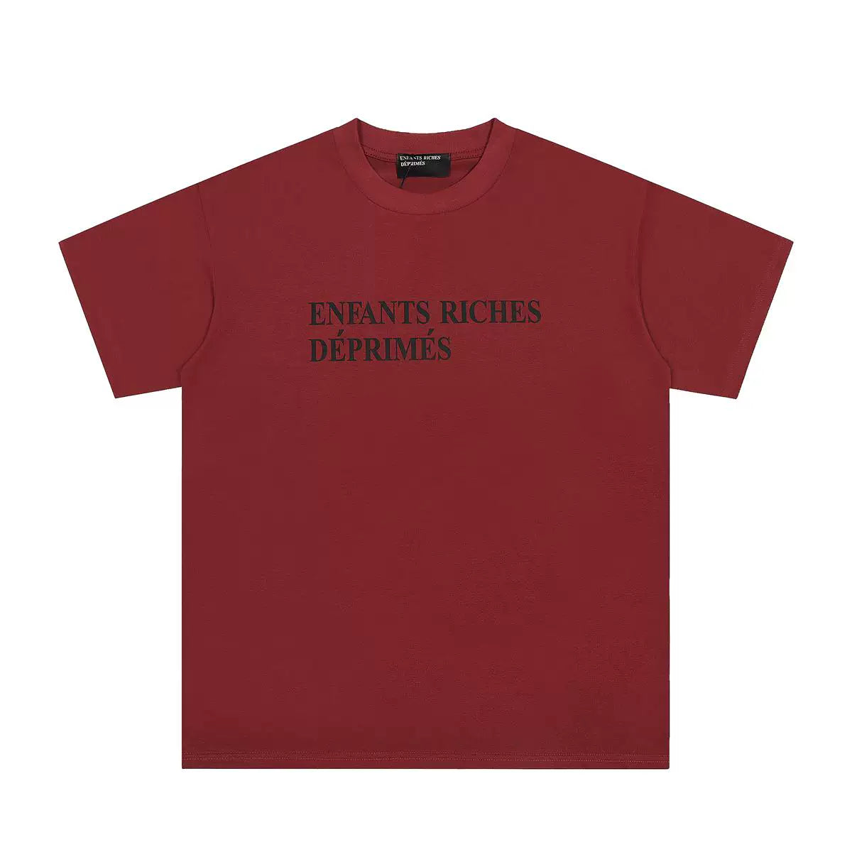 Enfants Riches Déprimés Slogan Print Unisex Minimalist Couple Crew Neck Tee