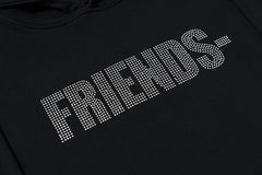 VLONE Friends Black Friday Diamond Logo Big V Loose Unisex Hip Hop Hoodie