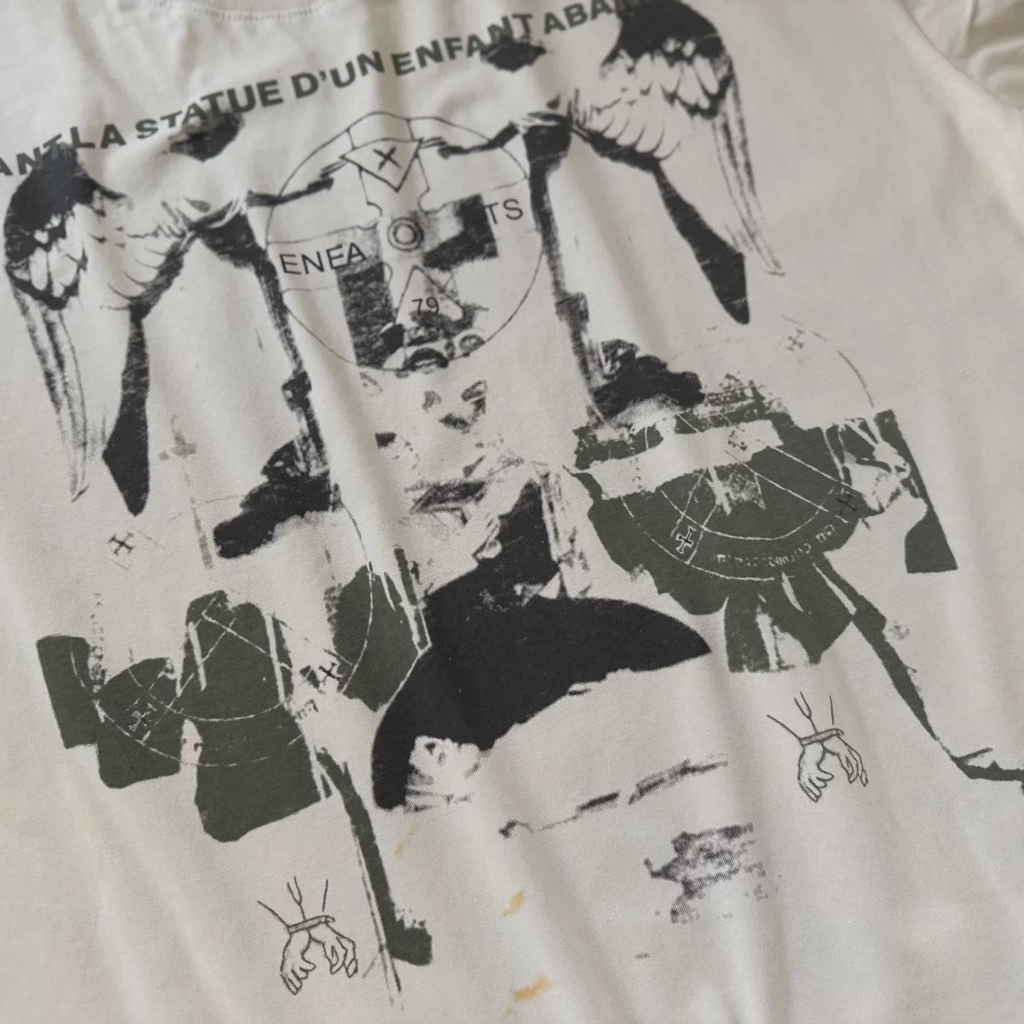 Enfants Riches Déprimés Nun Print Pure Cotton Thin Unisex Loose Casual Short Sleeve Tee