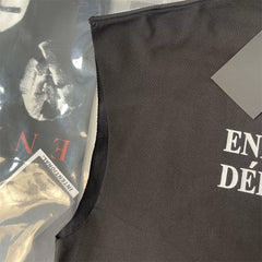 Enfants Riches Déprimés Classic Slogan Print Shoulder Sweat Unisex Loose Crew Neck Sleeveless Tank Top