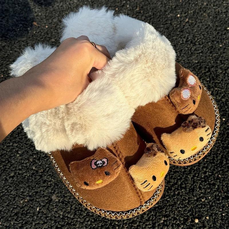 Hello Kitty Mini Plushie Slippers