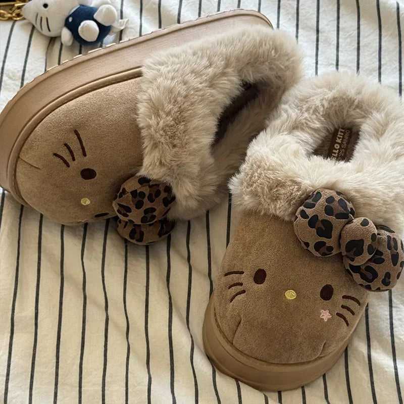 Hello Kitty Fluffy Bow Slippers