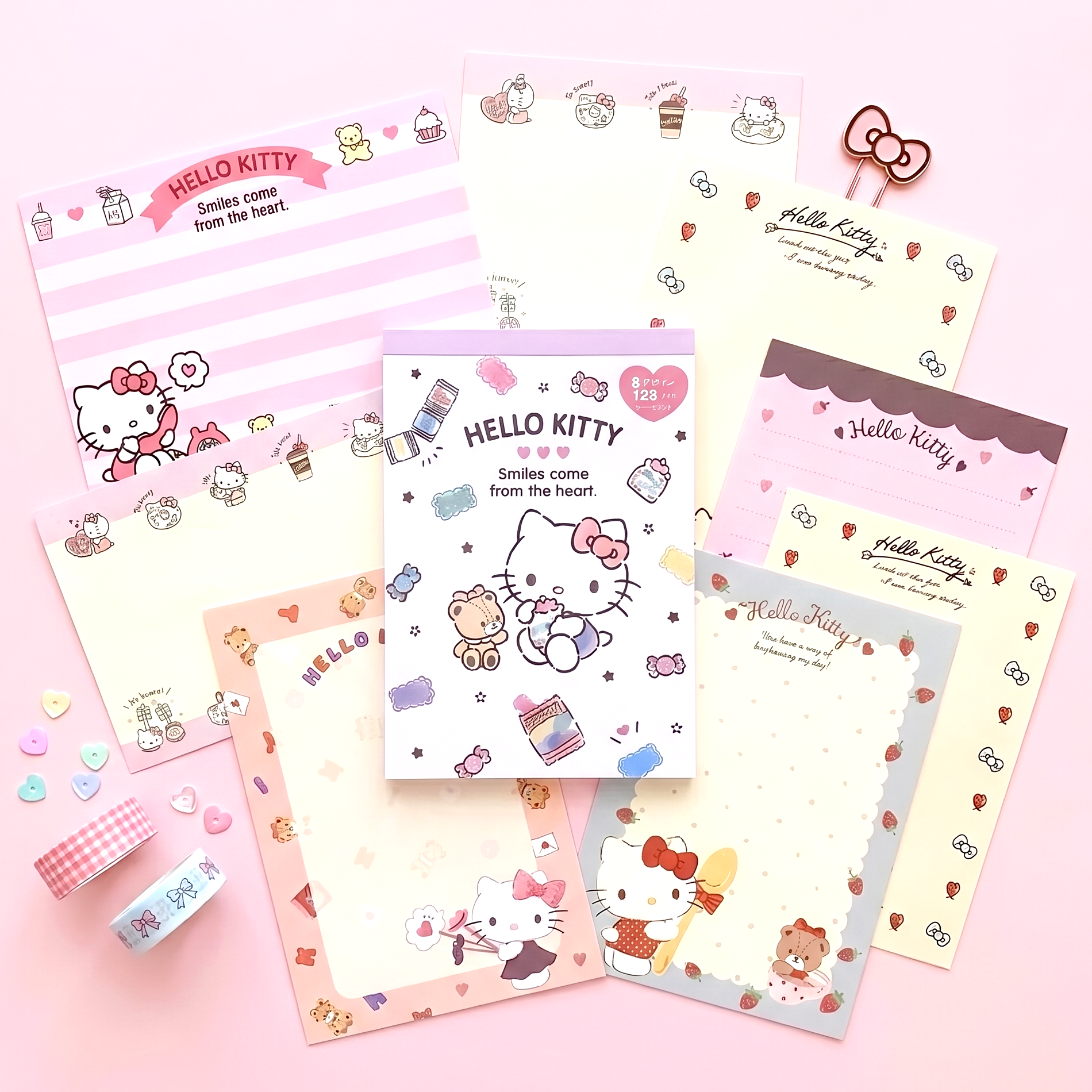 Sanrio Memo Pad Set – 128 Sheets + Sticker Sheet (Extra Large)