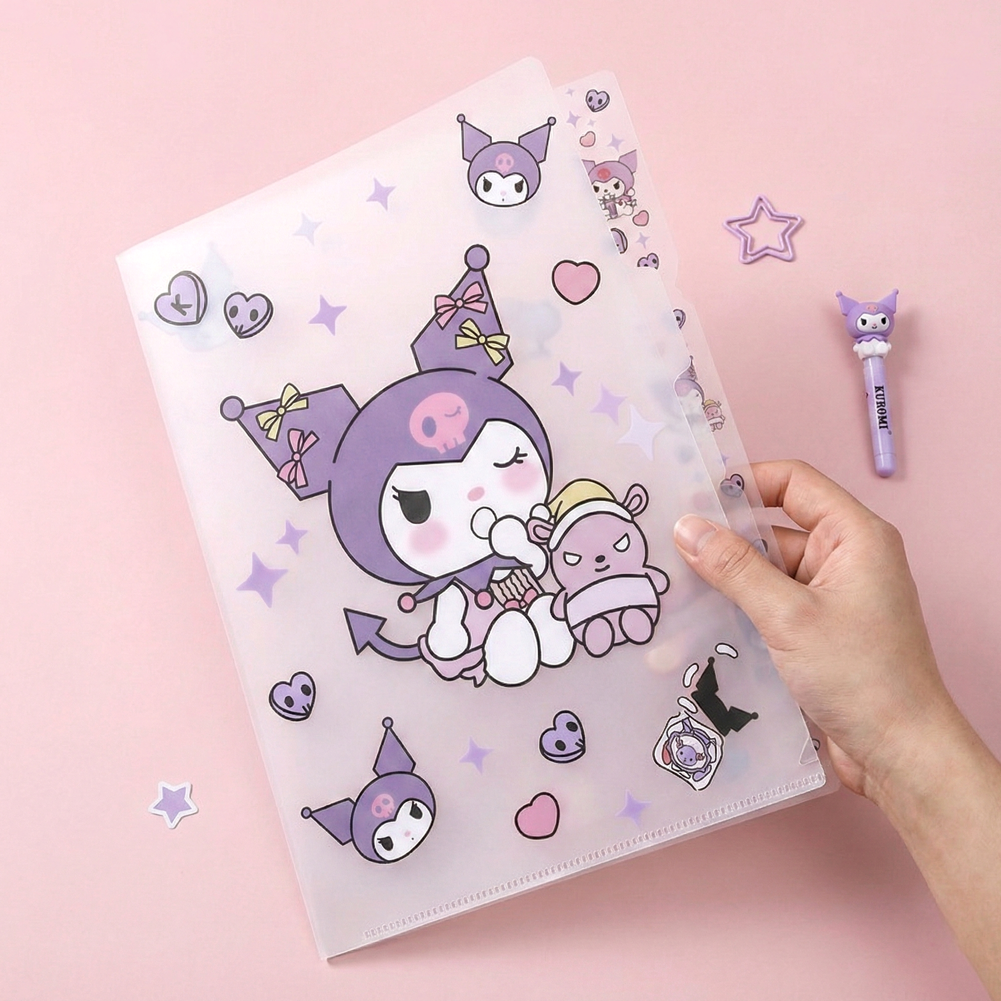 Sanrio Characters A4 Folder With Dividers - Kuromi