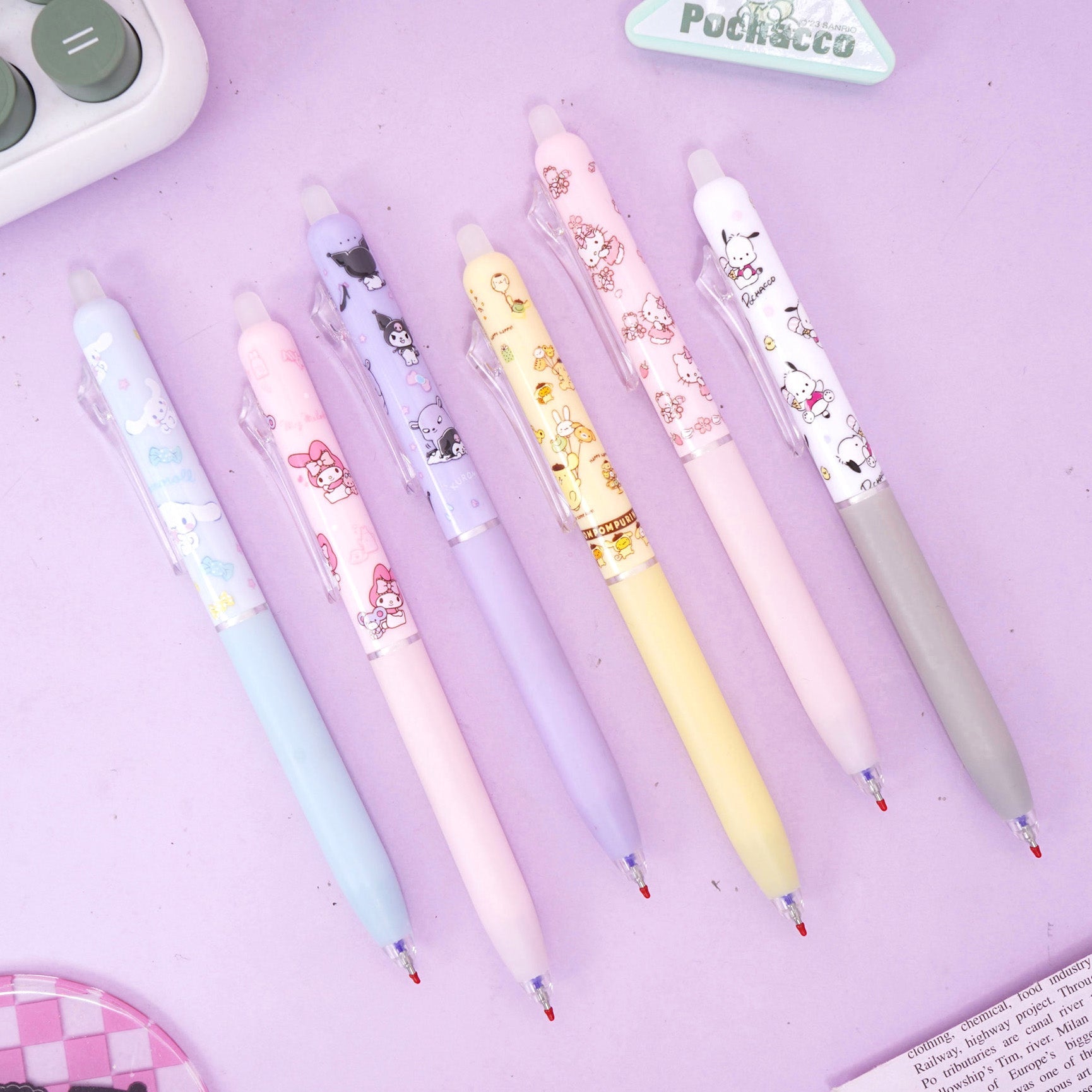 Sanrio Characters Erasable Gel Pens