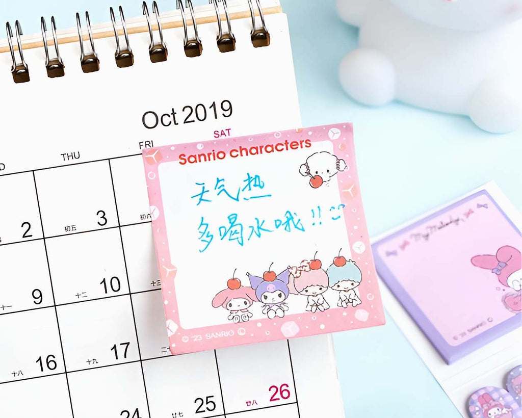 Sanrio Characters Large Sticky Notes Set - Sweet Life