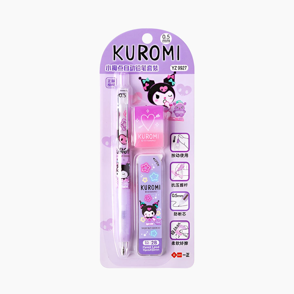 Sanrio Characters Mechanical Pencil Set - Pencil + Refills + Eraser
