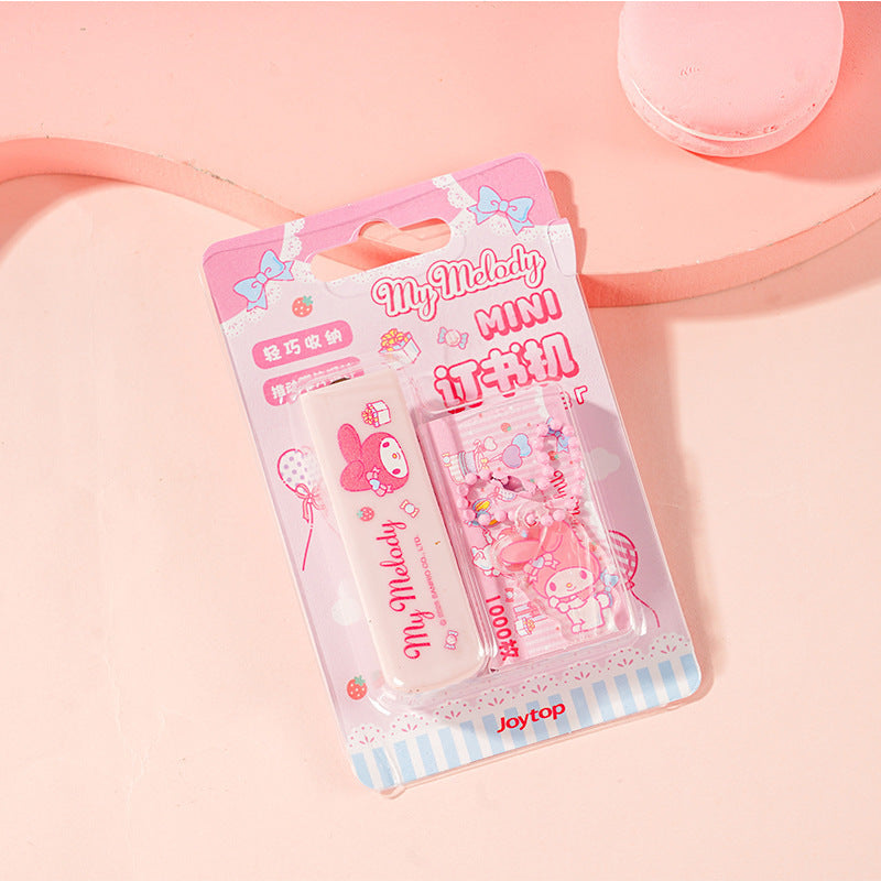 Sanrio Character Stapler with Charm + 100 Refills Set