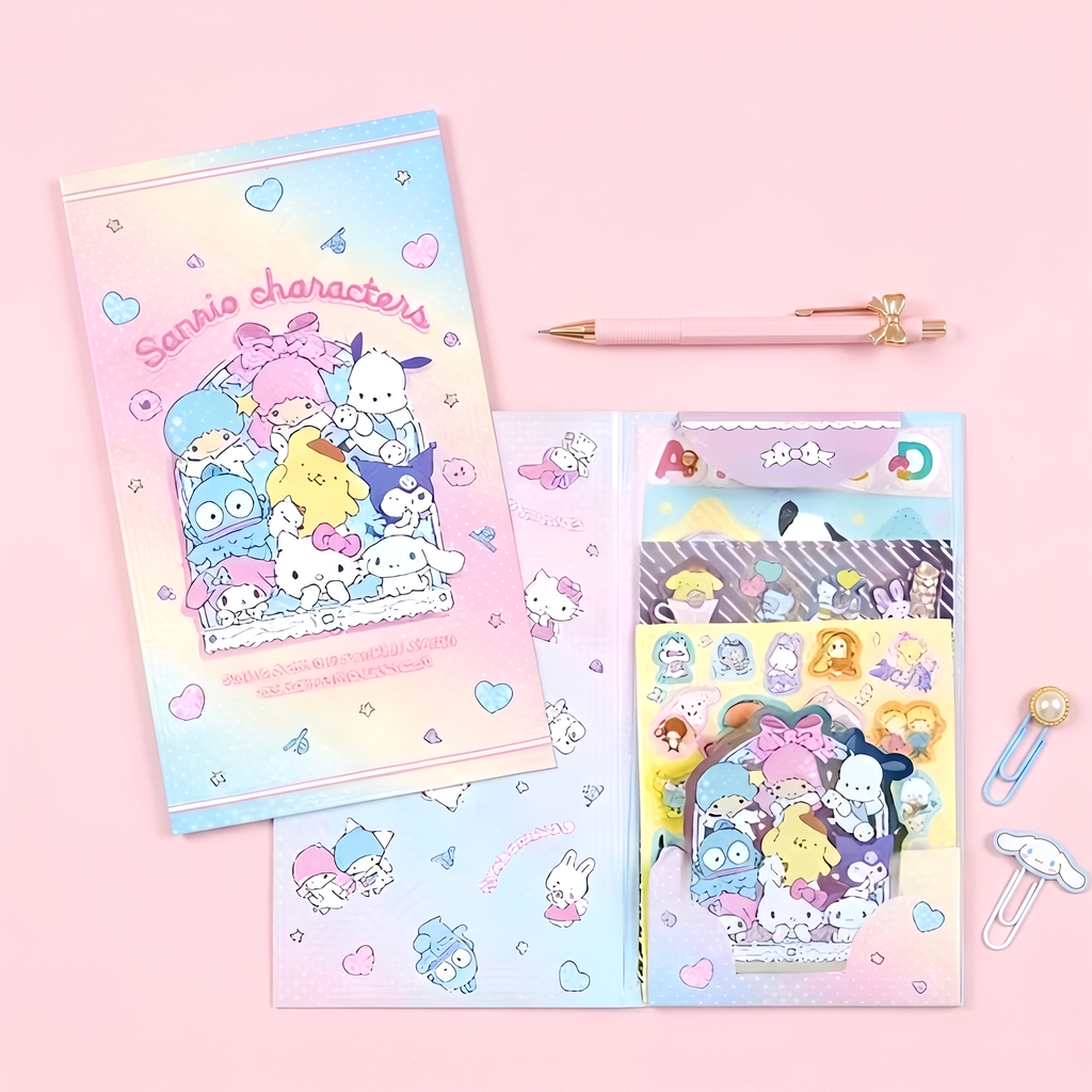 Sanrio Characters Sticker Set - 8 Sheets (5 Types)