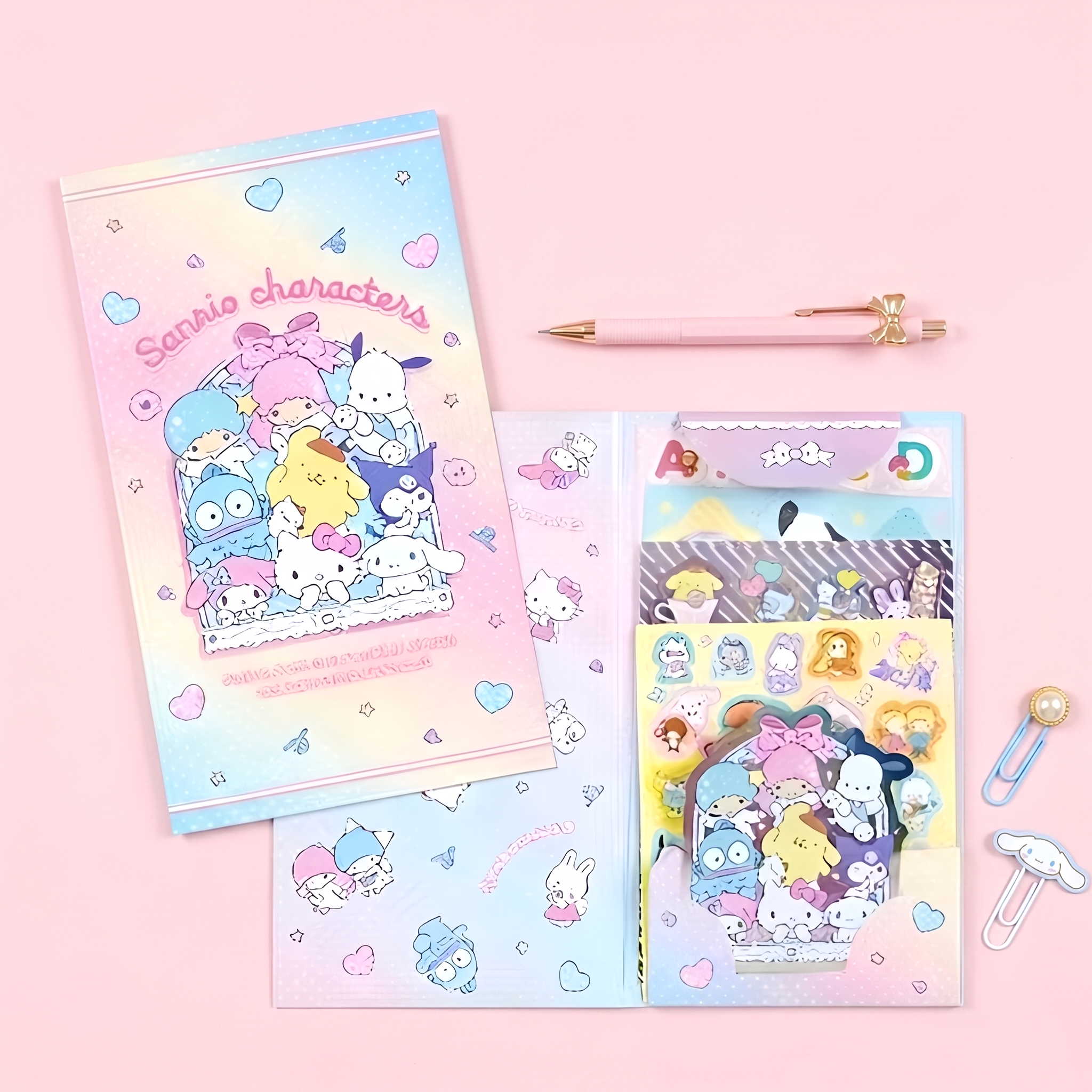 Sanrio Characters Sticker Set - 8 Sheets (5 Types)