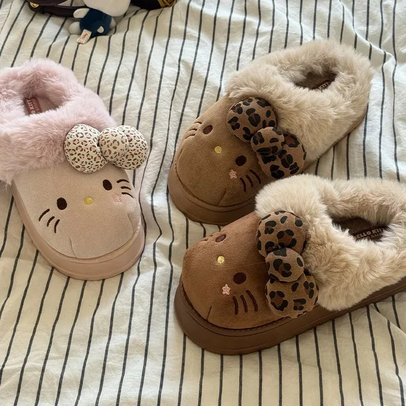 Hello Kitty Fluffy Bow Slippers