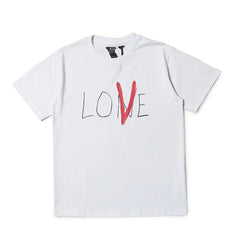 VLONE New Creative Letter Print Cotton Crew Neck Unisex Couple T-Shirt
